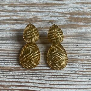 Bright Gold Clip On Earrings